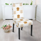 Golden Retriever Pattern Print Design 03 Dining Chair Slipcover