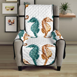 Seahorse Pattern Background Chair Cover Protector