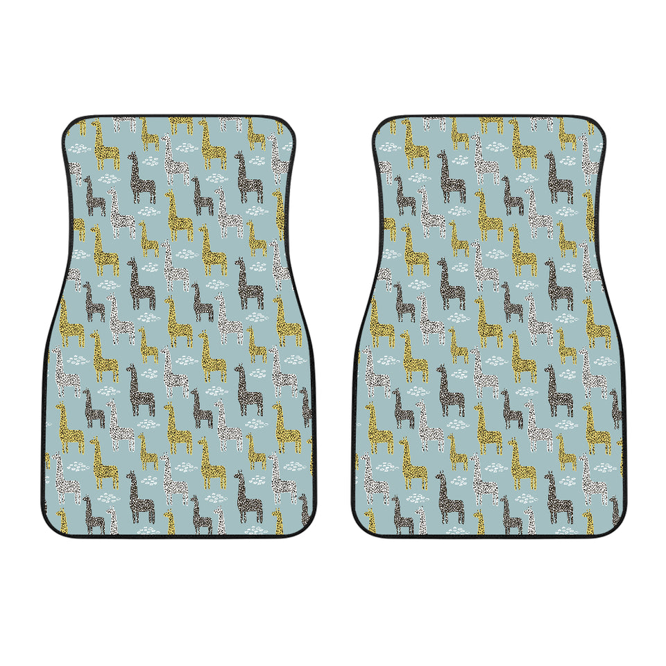 Giraffe Pattern Print Design 03 Front Car Mats