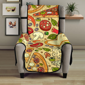 Pizza Pattern Background Chair Cover Protector