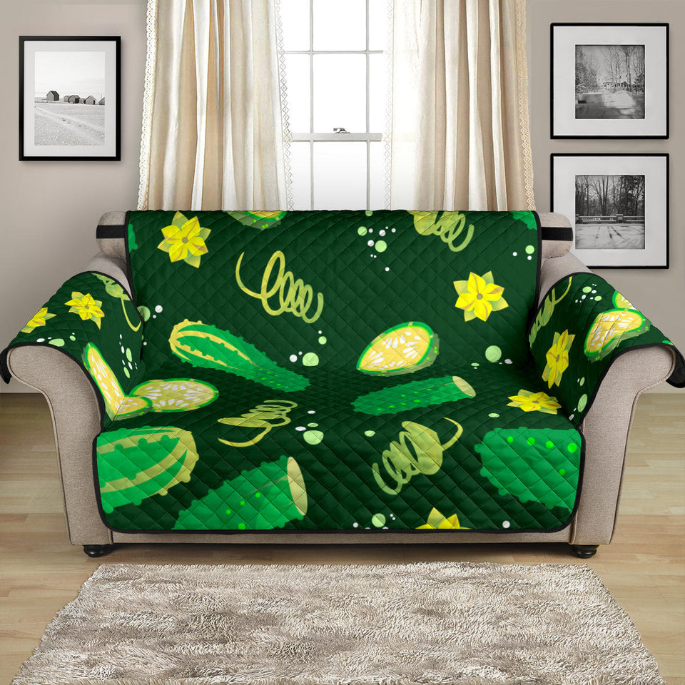 Cucumber Pattern Background Loveseat Couch Cover Protector