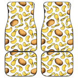 Potato Chips Pattern Print Design 01 Front and Back Car Mats