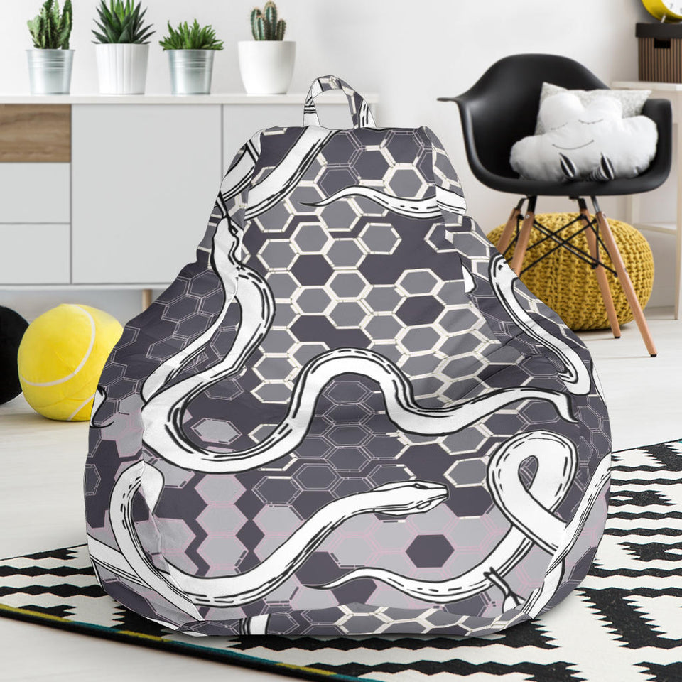 Snake Gray Pattern Bean Bag Cover