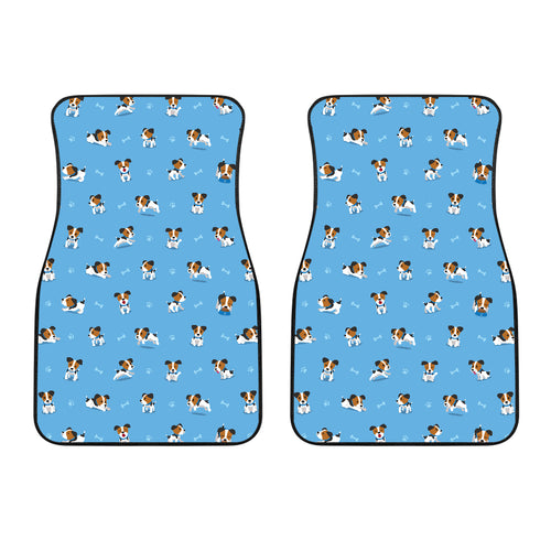 Jack Russel Pattern Print Design 04 Front Car Mats