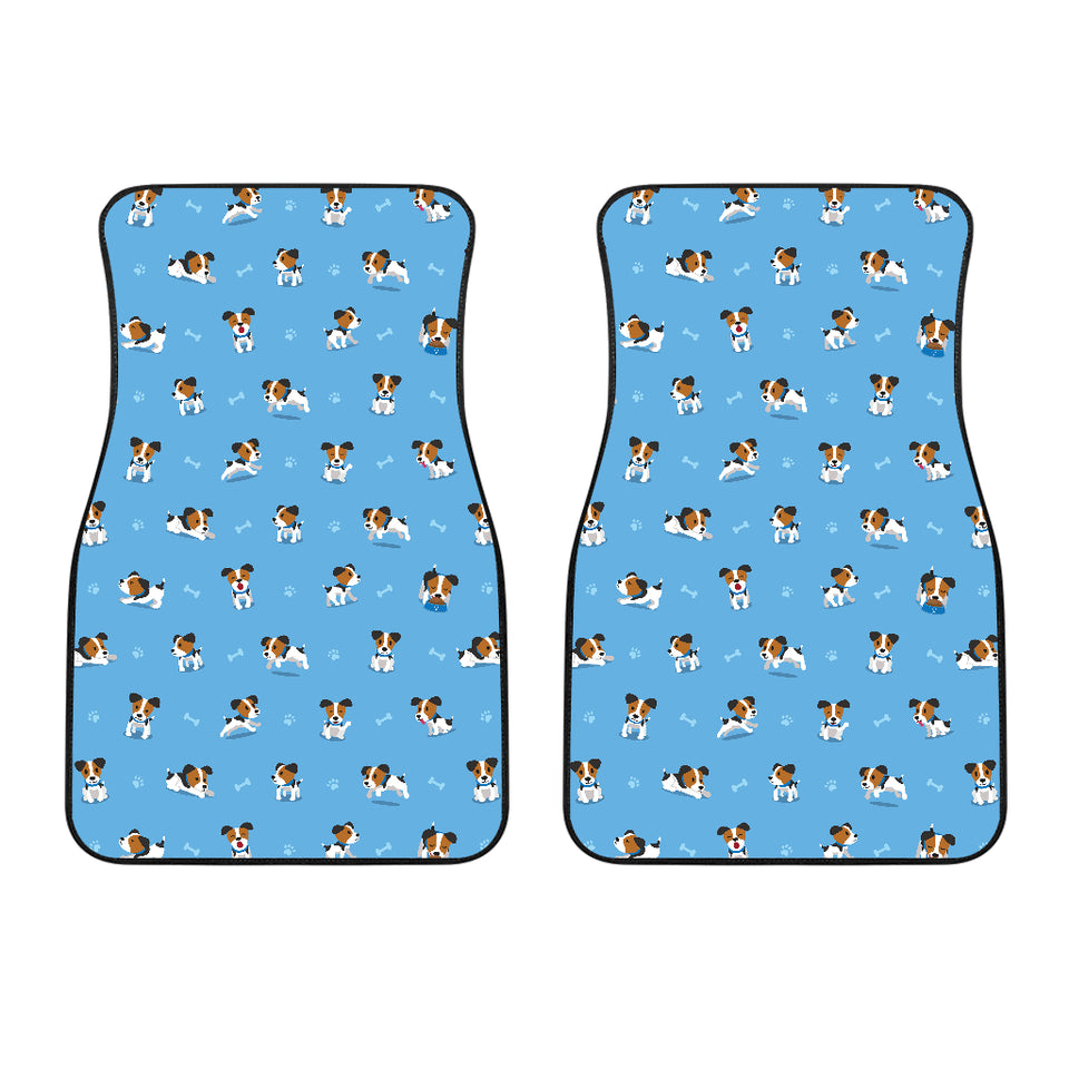 Jack Russel Pattern Print Design 04 Front Car Mats