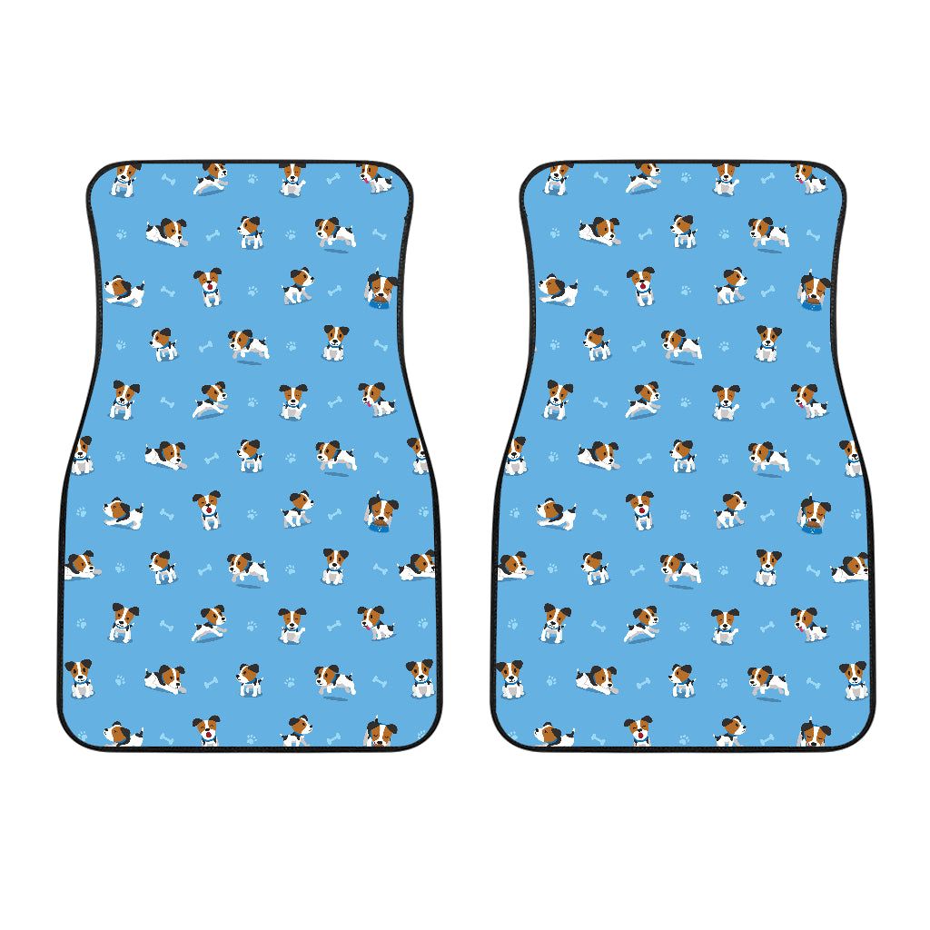 Jack Russel Pattern Print Design 04 Front Car Mats