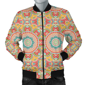 Indian Theme Pattern Men Bomber Jacket