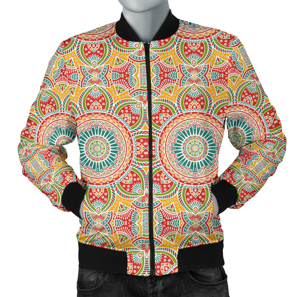 Indian Theme Pattern Men Bomber Jacket