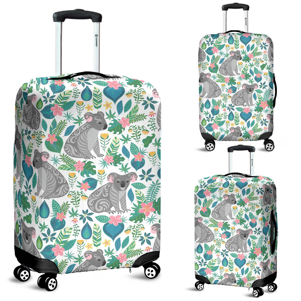 Koala Leaves Pattern Luggage Covers