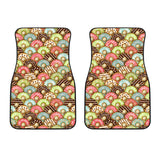 Donut Pattern Background Front Car Mats
