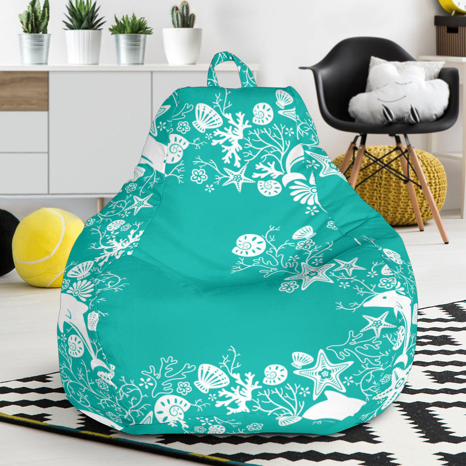 Dolphin Sea Shell Starfish Pattern Bean Bag Cover