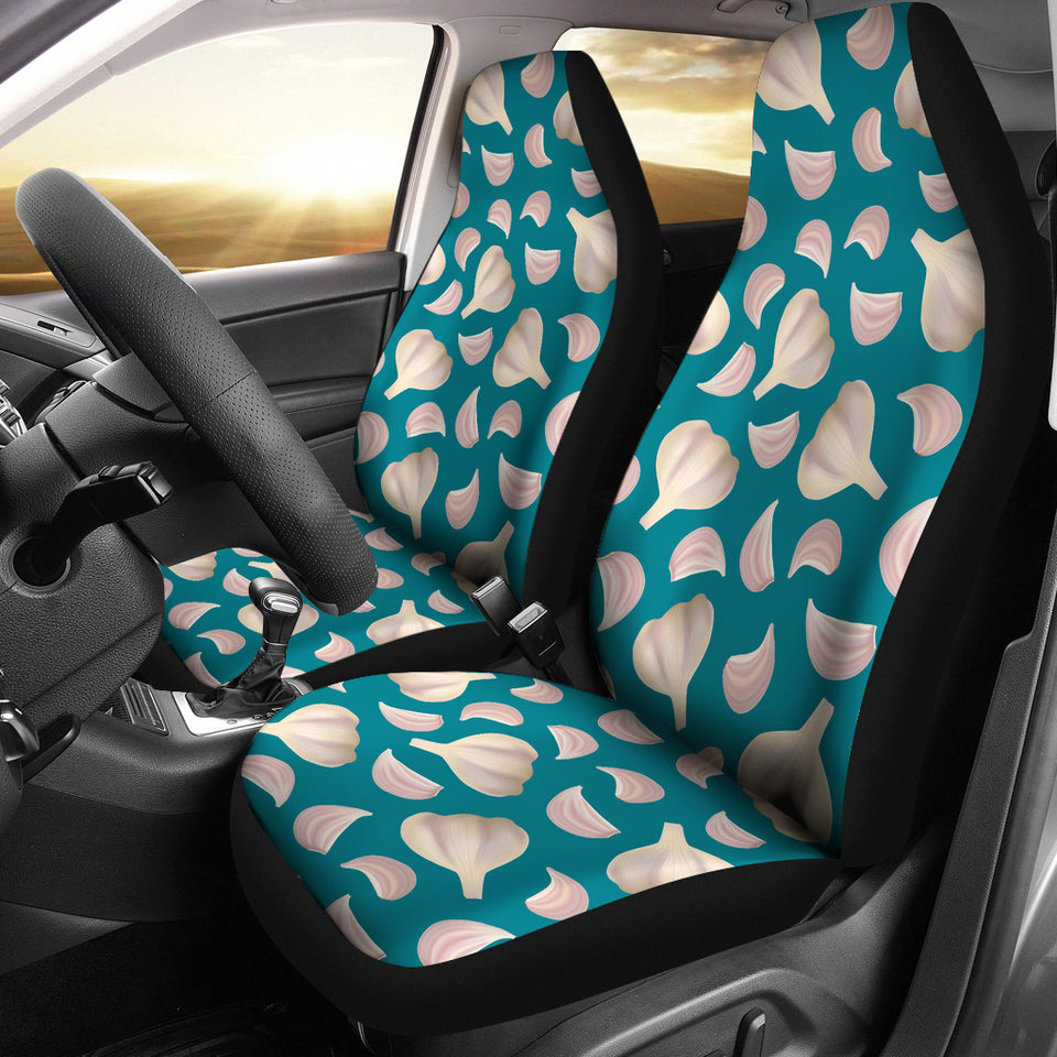 Garlic Pattern Background Universal Fit Car Seat Covers