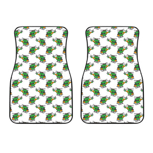 Green Amy Helicopter Pattern Front Car Mats