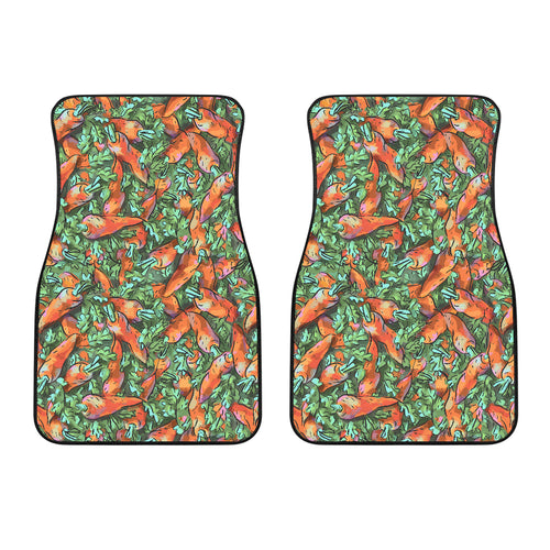 Carrot Pattern Print Design 04 Front Car Mats