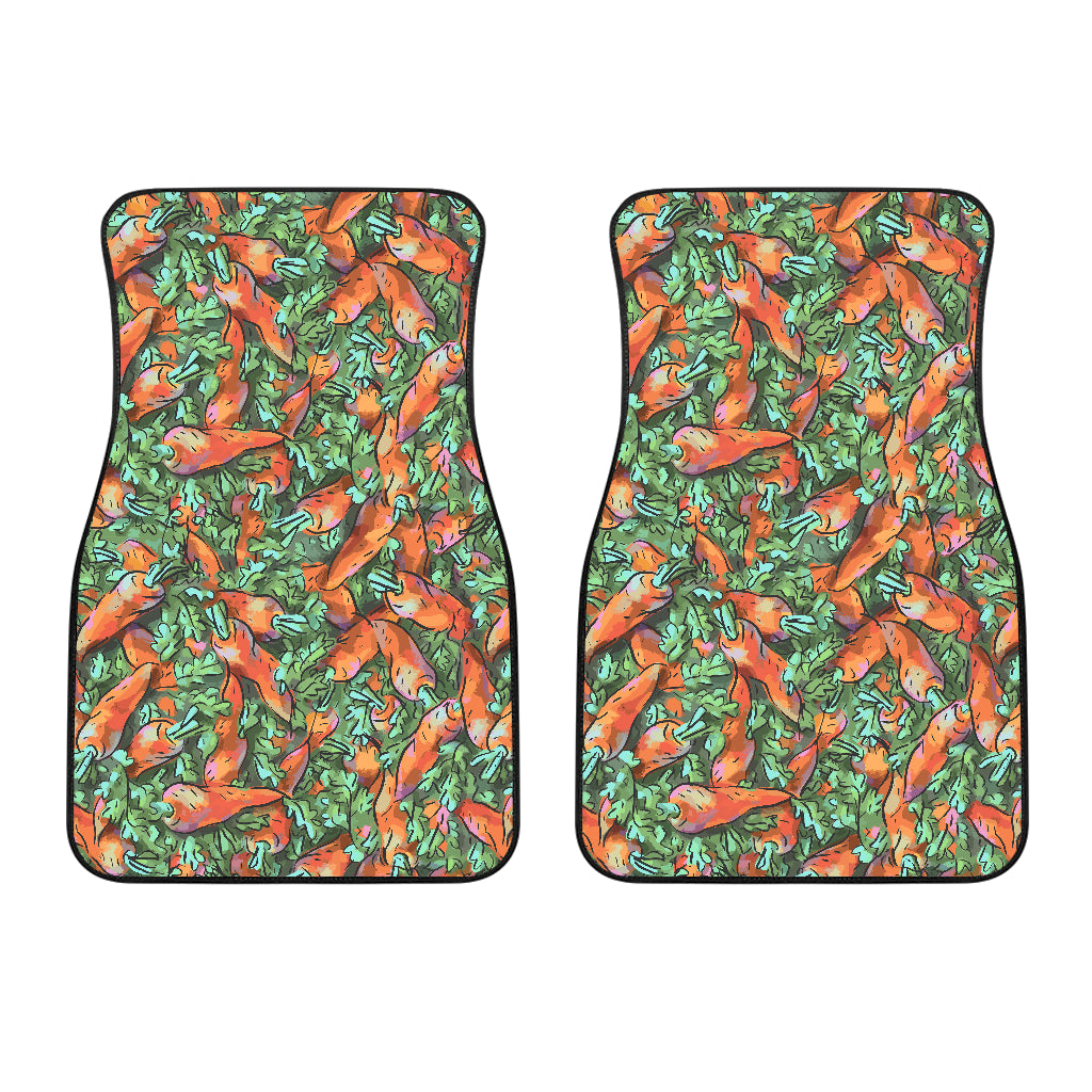 Carrot Pattern Print Design 04 Front Car Mats