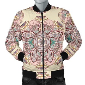 Sea Turtle Tribal Pattern Men Bomber Jacket