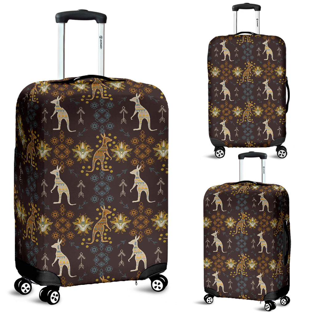 Kangaroo Aboriginal Theme Pattern  Luggage Covers