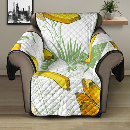 Banana Pattern Background Recliner Cover Protector