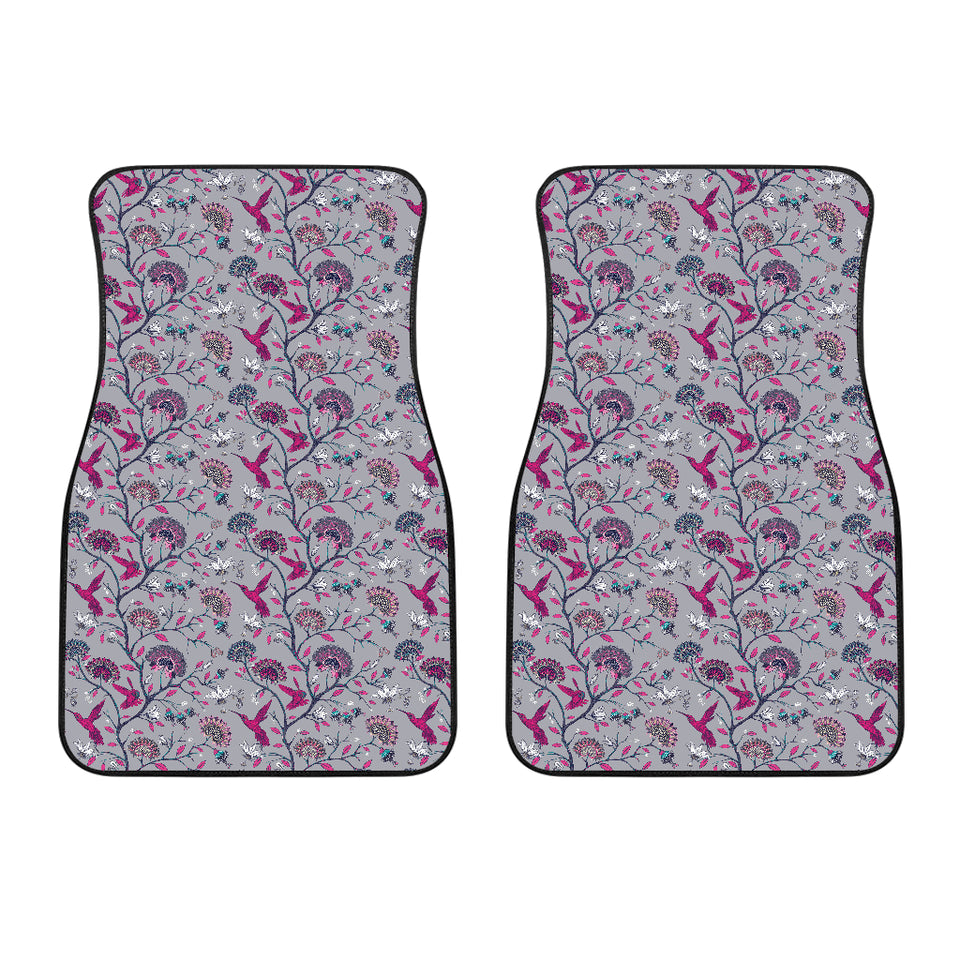 Hummingbird Pattern Print Design 04 Front Car Mats