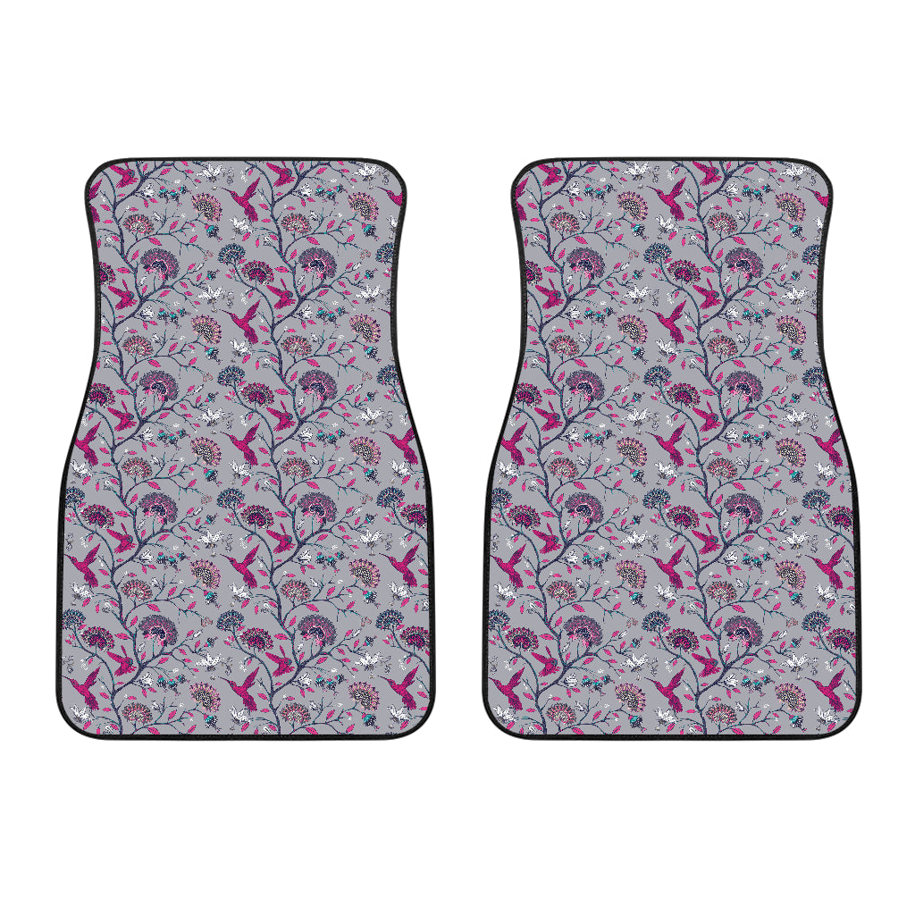 Hummingbird Pattern Print Design 04 Front Car Mats