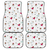 Jack Russel Pattern Print Design 03 Front and Back Car Mats