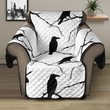 Crow Pattern Background Recliner Cover Protector