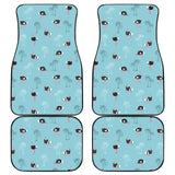 Ostrich Pattern Print Design 05 Front and Back Car Mats