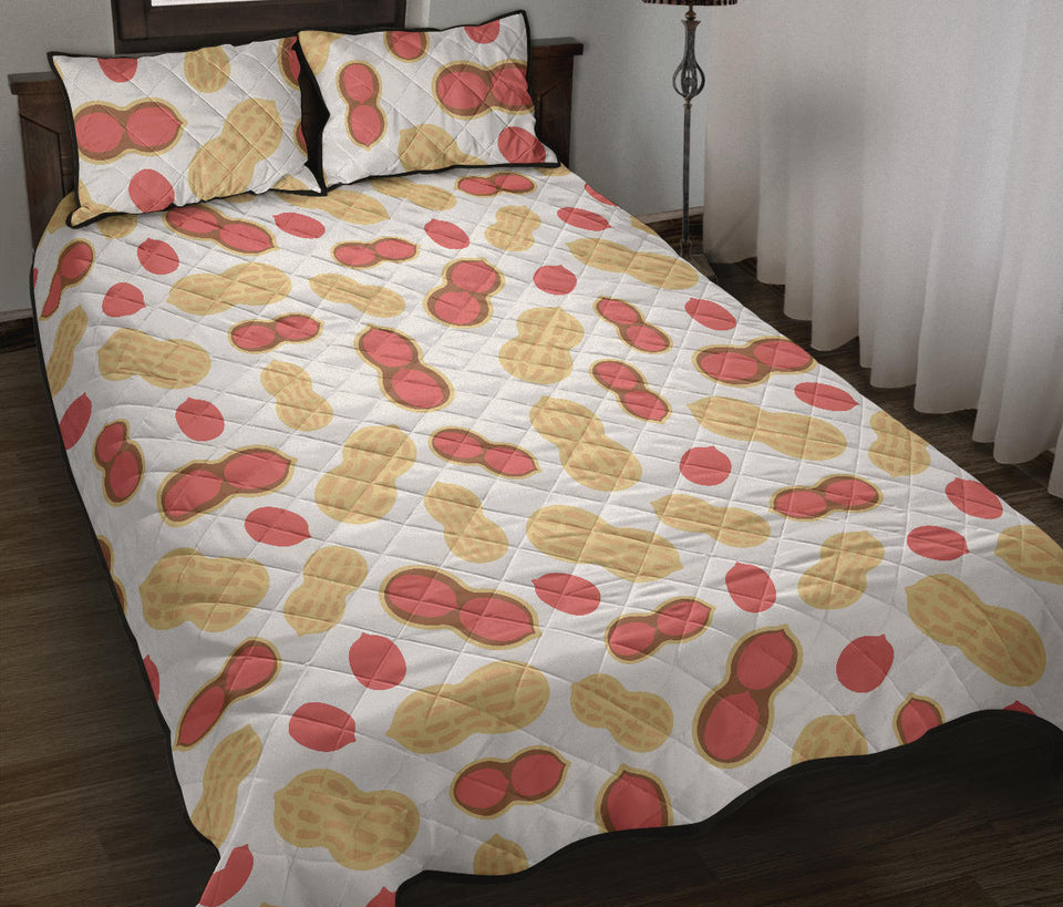 Peanut Theme Pattern Quilt Bed Set