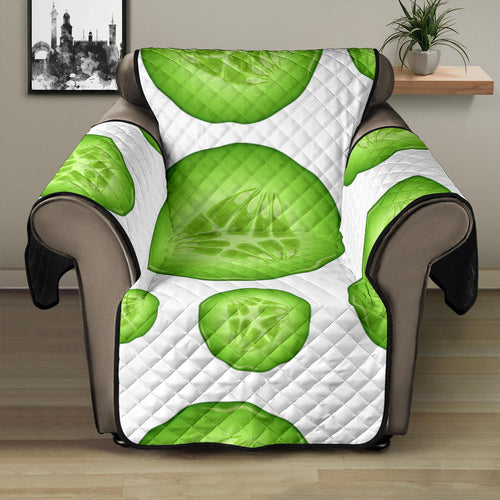 Sliced Cucumber Pattern Recliner Cover Protector