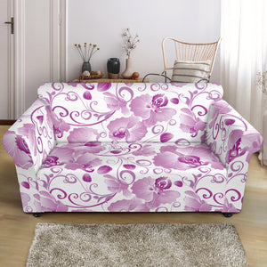 Orchid Pattern Loveseat Couch Slipcover