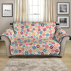 Colorful Coffee Bean Pattern Loveseat Couch Cover Protector