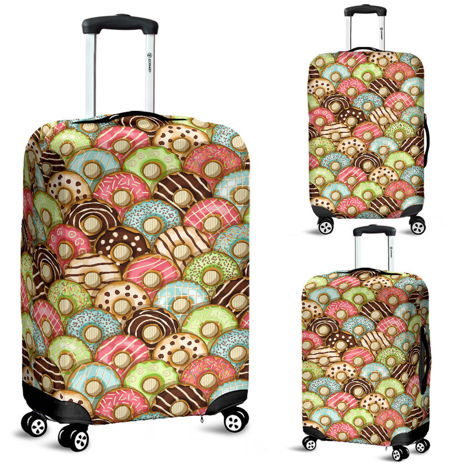 Donut Pattern Background Luggage Covers