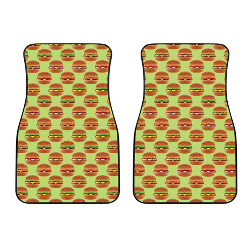 Hamburger Pattern Print Design 02 Front Car Mats