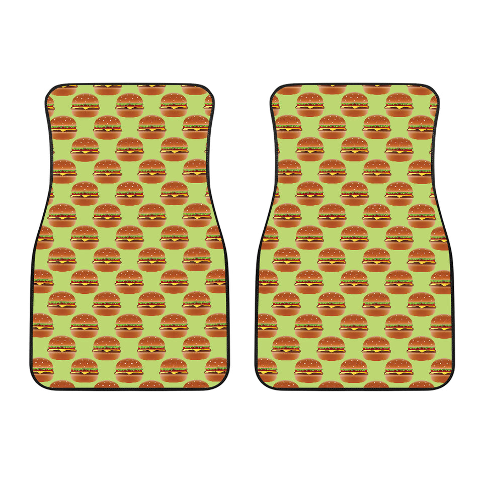 Hamburger Pattern Print Design 02 Front Car Mats