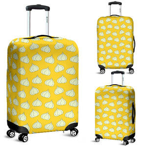 Garlic Pattern Yellow background Luggage Covers