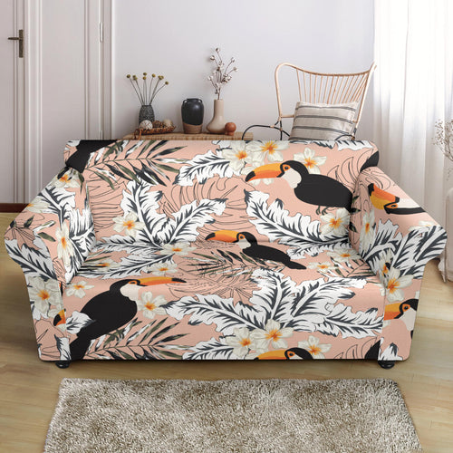 Toucan Theme Pattern Loveseat Couch Slipcover