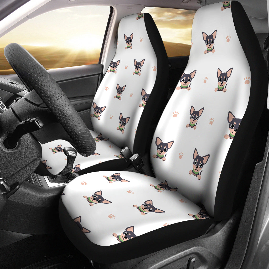 Cute Chihuahua Paw Pattern Universal Fit Car Seat Covers