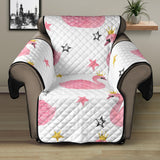Pink Swan Pattern Recliner Cover Protector