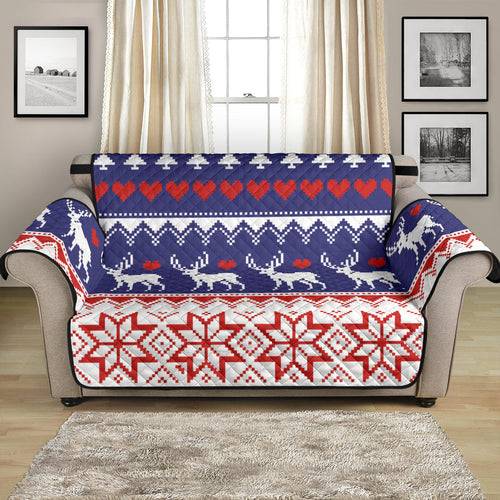 Deer Sweater Printed Pattern Loveseat Couch Cover Protector