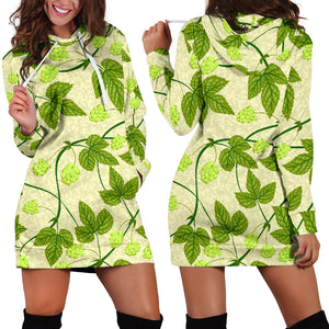 Hop Theme Pattern Women Hoodie Dress