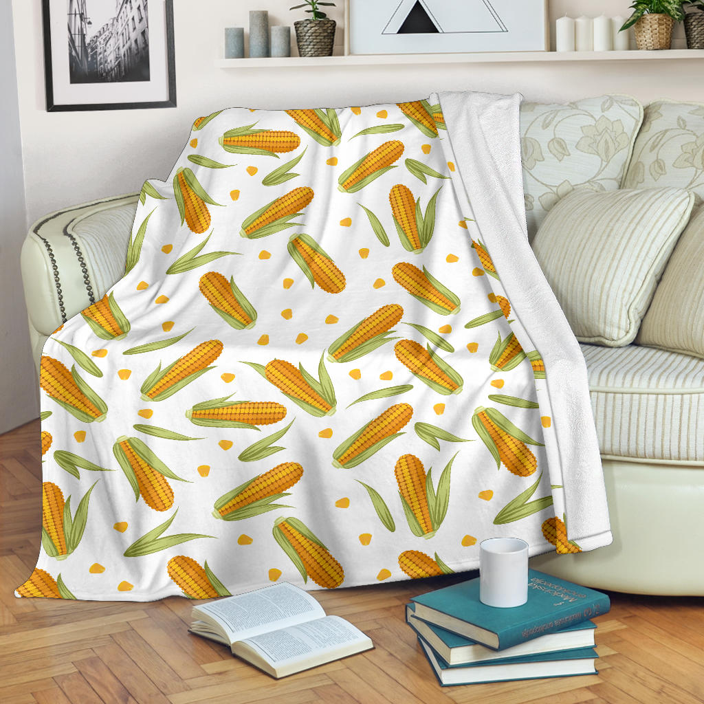 Corn Pattern Print Design 04 Premium Blanket