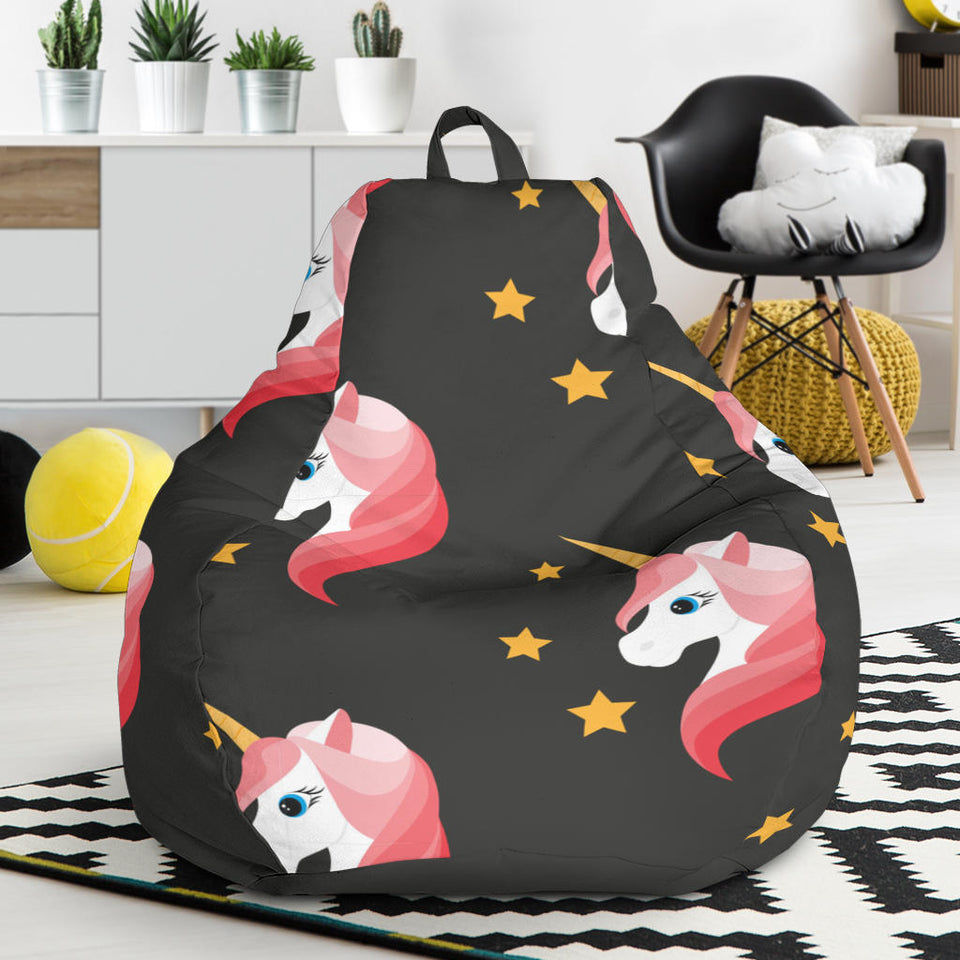 Unicorn Star Pattern Bean Bag Cover