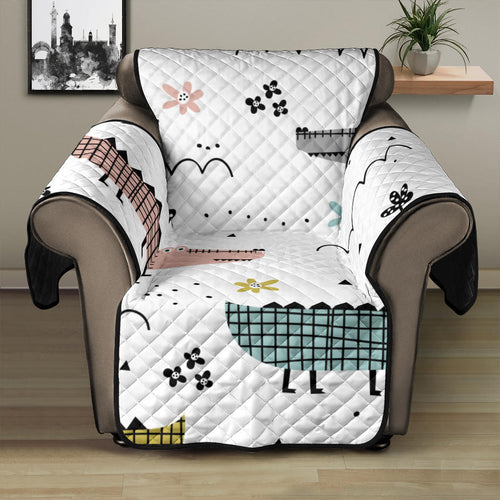 Cute Crocodile Pattern Recliner Cover Protector