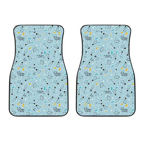 Greyhound Pattern Print Design 03 Front Car Mats