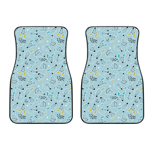 Greyhound Pattern Print Design 03 Front Car Mats