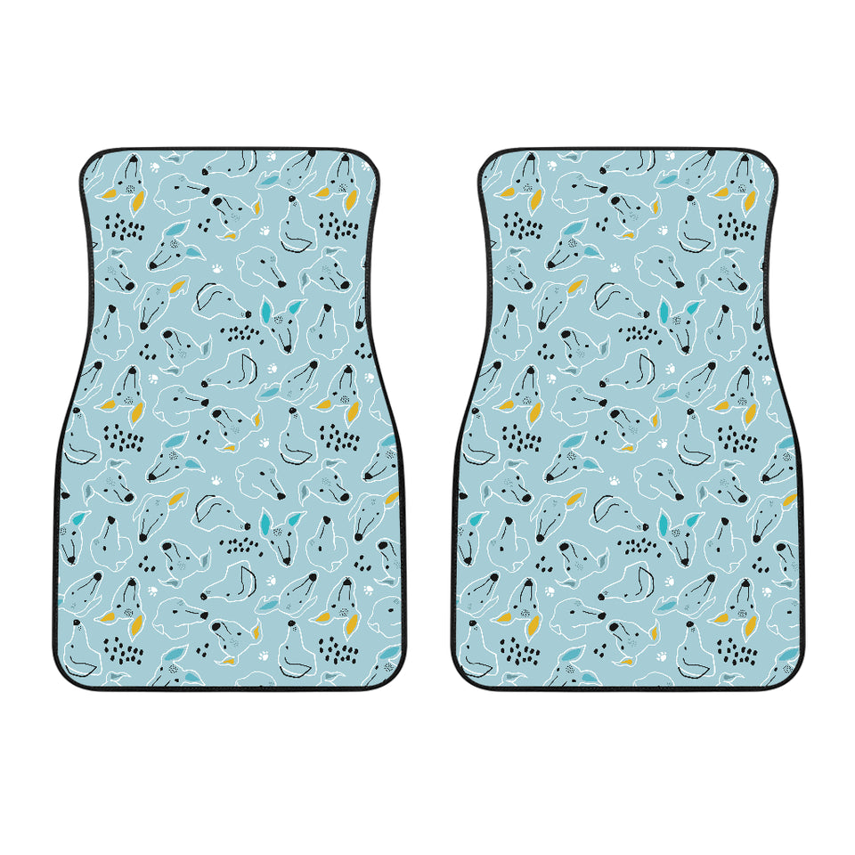 Greyhound Pattern Print Design 03 Front Car Mats