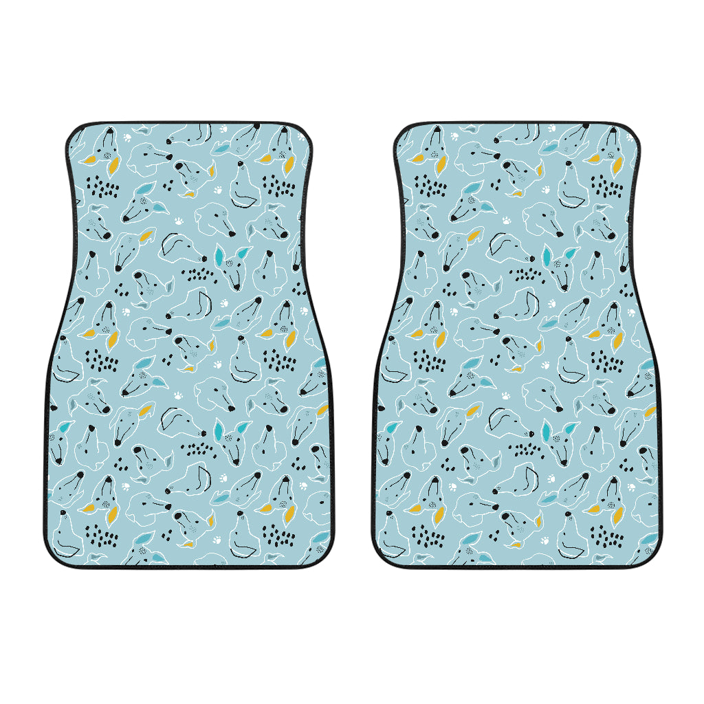 Greyhound Pattern Print Design 03 Front Car Mats