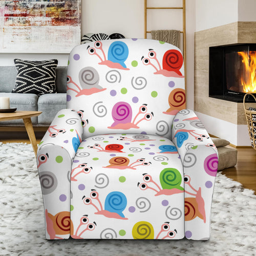Snail Pattern Print Design 05 Recliner Chair Slipcover