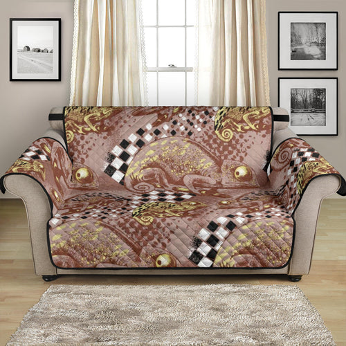 Chameleon Lizard Pattern Loveseat Couch Cover Protector