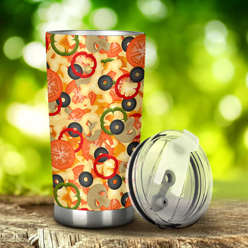 Pizza Texture Pattern Tumbler